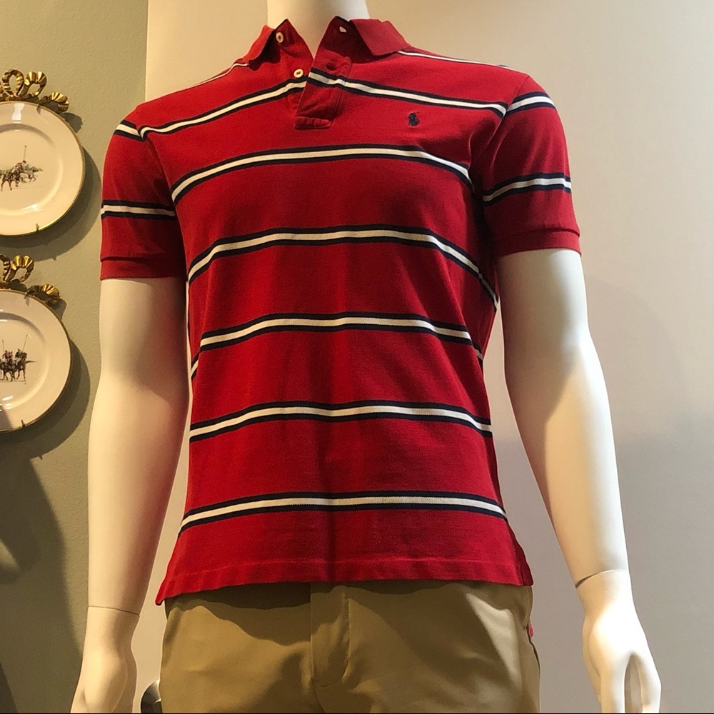 Polo Ralph Lauren Red/Navy//White Striped Polo